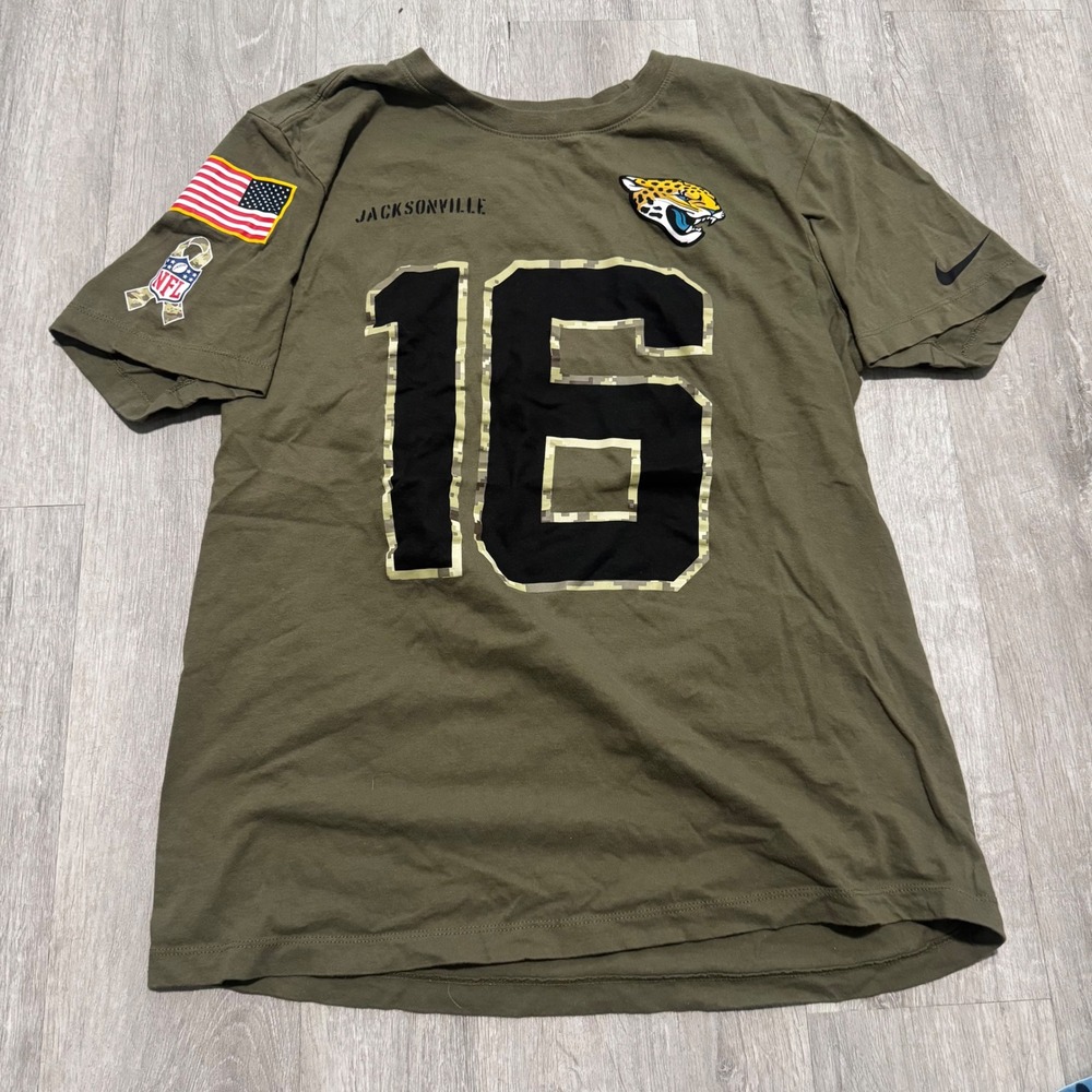 Nike Mens Jacksonville Jaguars Trevor Lawrence Salute to Service T-Shirt Medium